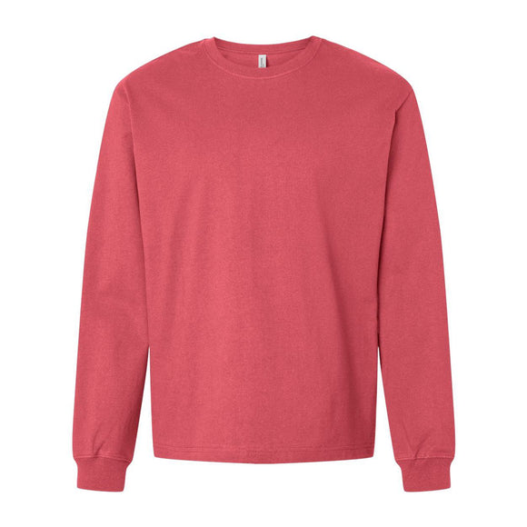 BELLA + CANVAS - Unisex 7.5 oz Heavyweight Long Sleeve Tee - 4651 - Vintage Red
