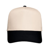 Valucap - Five-Panel Twill Cap - 8869 - Natural/ Black