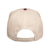 Valucap - Five-Panel Twill Cap - 8869 - Natural/ Maroon
