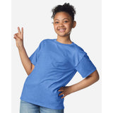 Gildan - Youth Light Cotton T-Shirt - 3000B - Heather Royal