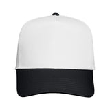 Valucap - Five-Panel Twill Cap - 8869 - White/ Black