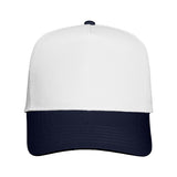 Valucap - Five-Panel Twill Cap - 8869 - White/ Navy