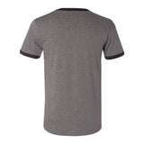 BELLA + CANVAS - Jersey Heather Ringer Tee - 3055 - Deep Heather/ Black