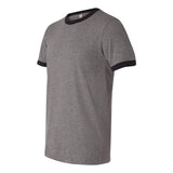 BELLA + CANVAS - Jersey Heather Ringer Tee - 3055 - Deep Heather/ Black