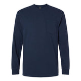 Gildan - Unisex Ultra Cotton® Long Sleeve Pocket T-Shirt - 2410 - Navy
