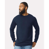 Gildan - Unisex Ultra Cotton® Long Sleeve Pocket T-Shirt - 2410 - Navy