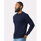 Gildan - Unisex Ultra Cotton® Long Sleeve Pocket T-Shirt - 2410 - Navy
