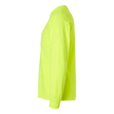 Gildan - Unisex Ultra Cotton® Long Sleeve Pocket T-Shirt - 2410 - Safety Green