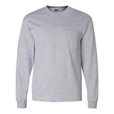 Gildan - Unisex Ultra Cotton® Long Sleeve Pocket T-Shirt - 2410 - Sport Grey