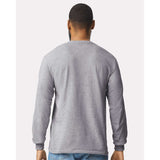 Gildan - Unisex Ultra Cotton® Long Sleeve Pocket T-Shirt - 2410 - Sport Grey