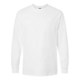 Gildan - Unisex Ultra Cotton® Long Sleeve Pocket T-Shirt - 2410 - White