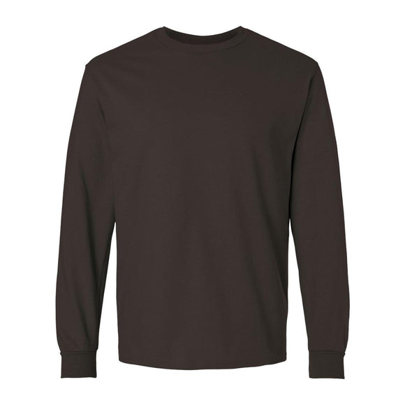 Gildan - Ultra Cotton® Long Sleeve T-Shirt - 2400 - Dark Chocolate