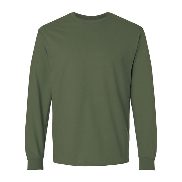 Gildan - Ultra Cotton® Long Sleeve T-Shirt - 2400 - Military Green