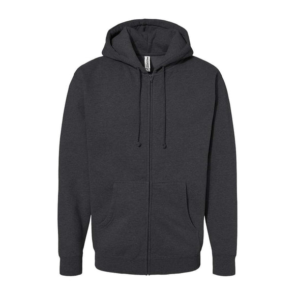 Independent Trading Co. - Heavyweight Full-Zip Hooded Sweatshirt - IND4000Z - Charcoal Heather