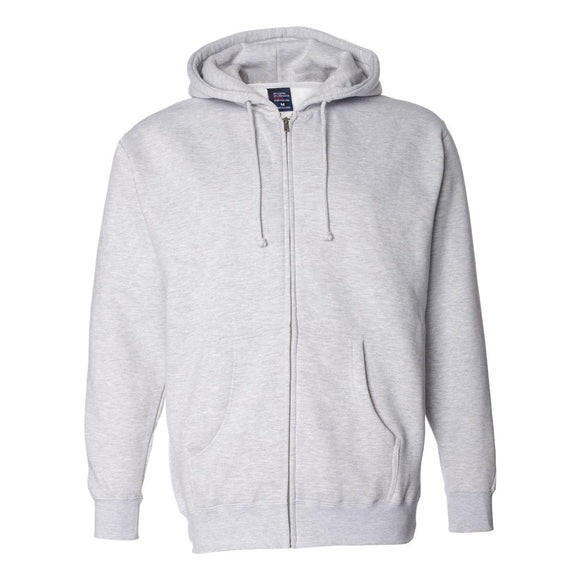 Independent Trading Co. - Heavyweight Full-Zip Hooded Sweatshirt - IND4000Z - Grey Heather