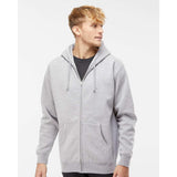 Independent Trading Co. - Heavyweight Full-Zip Hooded Sweatshirt - IND4000Z - Grey Heather