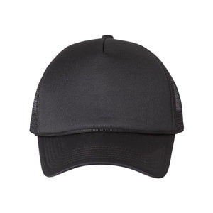 Valucap - Foam Mesh-Back Trucker Cap - VC700 - Black/ Black