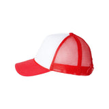 Valucap - Foam Mesh-Back Trucker Cap - VC700 - White/ Red