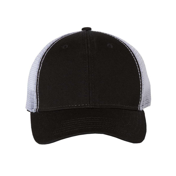 Sportsman - Bio-Washed Trucker Cap - AH80 - Black/ White