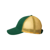 Sportsman - Bio-Washed Trucker Cap - AH80 - Dark Green/ Gold