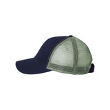 Valucap - Bio-Washed Trucker Cap - AH80 - Navy/ Grey