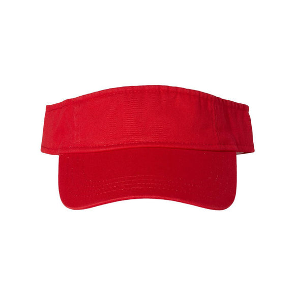 VC500 Valucap Bio-Washed Visor Red