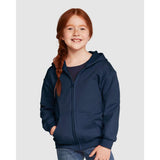 Gildan - Youth Heavy Blend™ Full-Zip Hooded Sweatshirt - 18600B - Navy