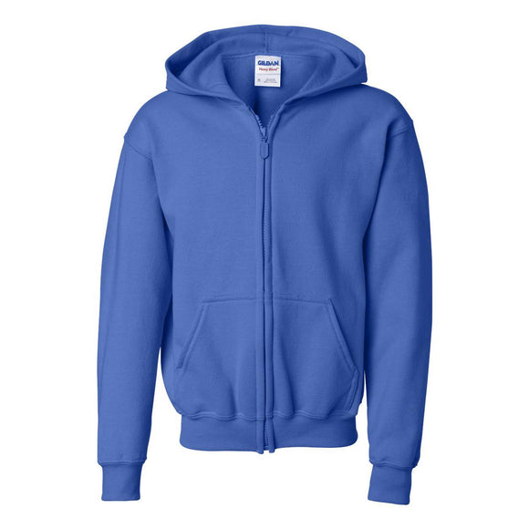 18600B Gildan Heavy Blend™ Youth Full-Zip Hooded Sweatshirt Royal