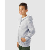 Gildan - Youth Heavy Blend™ Full-Zip Hooded Sweatshirt - 18600B - Sport Grey