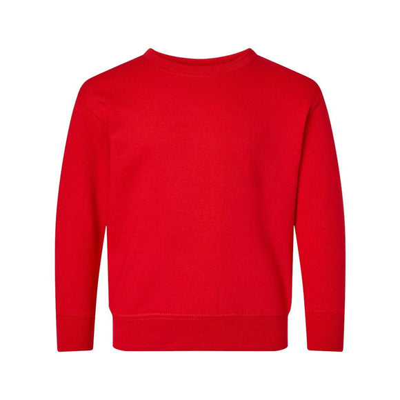 Rabbit Skins - Toddler Fleece Crewneck Sweatshirt - 3317 - Red