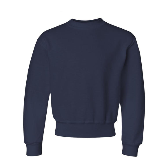JERZEES - Youth NuBlend® Crewneck Sweatshirt - 562BR - J. Navy