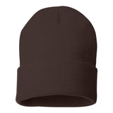 Sportsman - 12" Solid Cuffed Beanie - SP12 - Brown