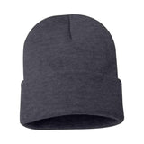 Sportsman - 12" Solid Cuffed Beanie - SP12 - Heather Charcoal