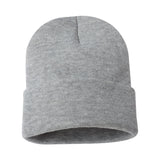 Sportsman - 12" Solid Cuffed Beanie - SP12 - Heather Grey