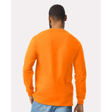 Gildan - Unisex Ultra Cotton® Long Sleeve Pocket T-Shirt - 2410 - Safety Orange