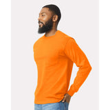 Gildan - Unisex Ultra Cotton® Long Sleeve Pocket T-Shirt - 2410 - Safety Orange