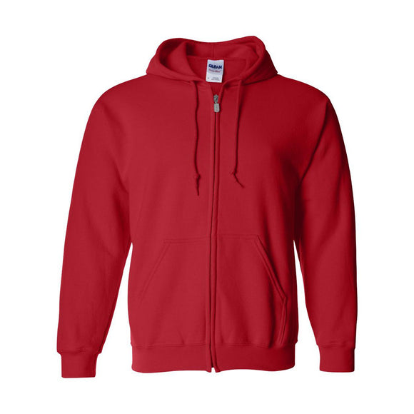 Gildan - Unisex Heavy Blend™ Full-Zip Hooded Sweatshirt - 18600 - Red