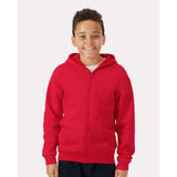 Gildan - Youth Heavy Blend™ Full-Zip Hooded Sweatshirt - 18600B - Red