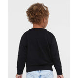 Rabbit Skins - Toddler Fleece Crewneck Sweatshirt - 3317 - Black