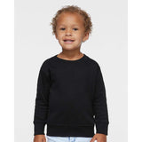 Rabbit Skins - Toddler Fleece Crewneck Sweatshirt - 3317 - Black