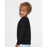 Rabbit Skins - Toddler Fleece Crewneck Sweatshirt - 3317 - Black