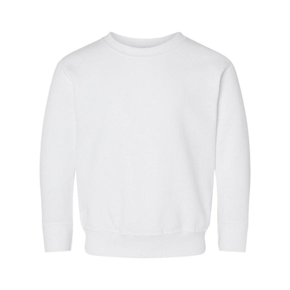 Rabbit Skins - Toddler Fleece Crewneck Sweatshirt - 3317 - White