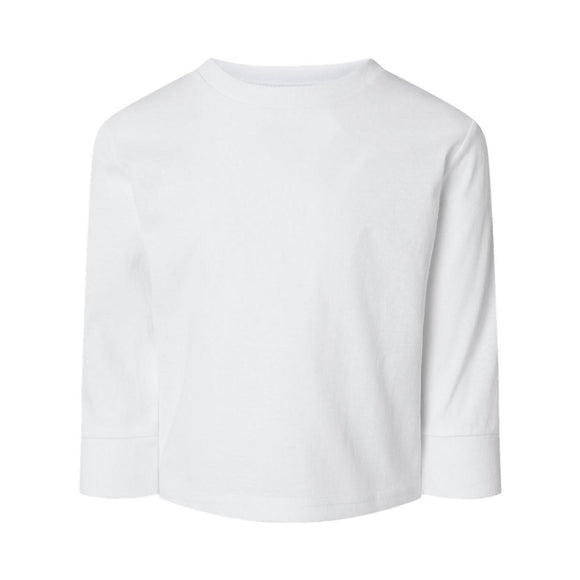 Rabbit Skins - Toddler Cotton Jersey Long Sleeve Tee - 3311 - White