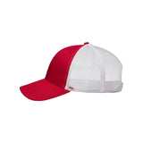 Valucap - Mesh-Back Twill Trucker Cap - VC400 - Red/ White