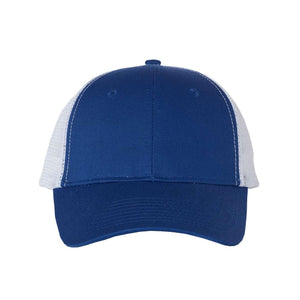 Valucap - Mesh-Back Twill Trucker Cap - VC400 - Royal/ White