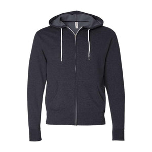 Independent Trading Co. - Lightweight Full-Zip Hooded Sweatshirt - AFX90UNZ - Charcoal Heather