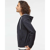 Independent Trading Co. - Lightweight Full-Zip Hooded Sweatshirt - AFX90UNZ - Charcoal Heather