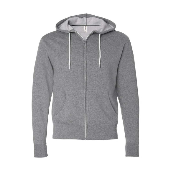 Independent Trading Co. - Lightweight Full-Zip Hooded Sweatshirt - AFX90UNZ - Gunmetal Heather