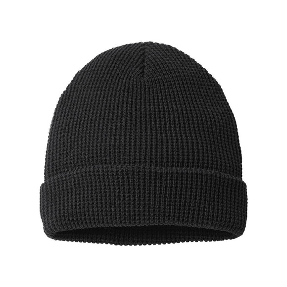 Richardson - Waffle Cuffed Beanie - 146R - Black