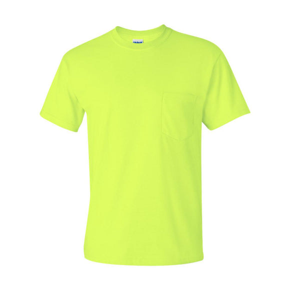 2300 Gildan Ultra Cotton® Pocket T-Shirt Safety Green